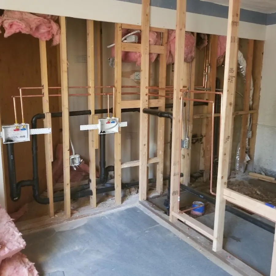 Copper pipe rough-in and plumbing installation in Mount Horeb
